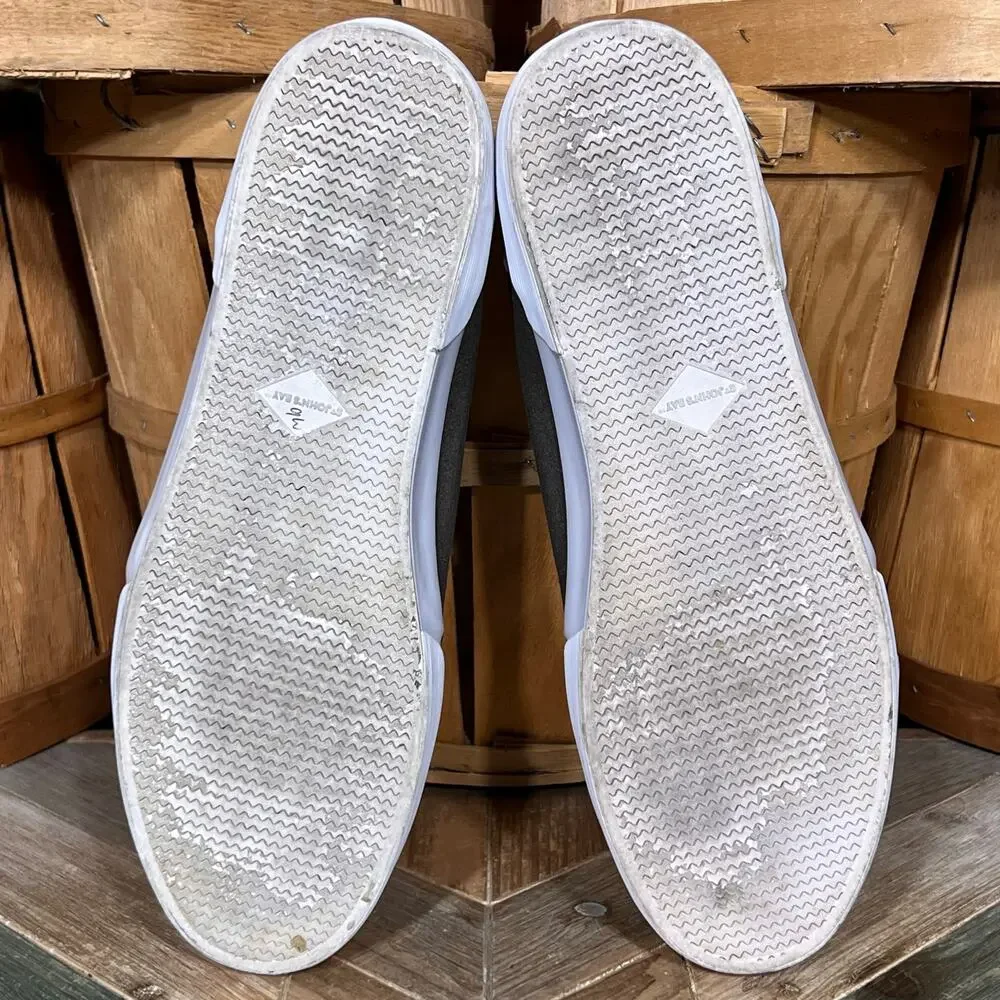 St. John's Bay Bryce Gray Denim Faux Lace Casual Slip-On Sneakers Mens Size 13